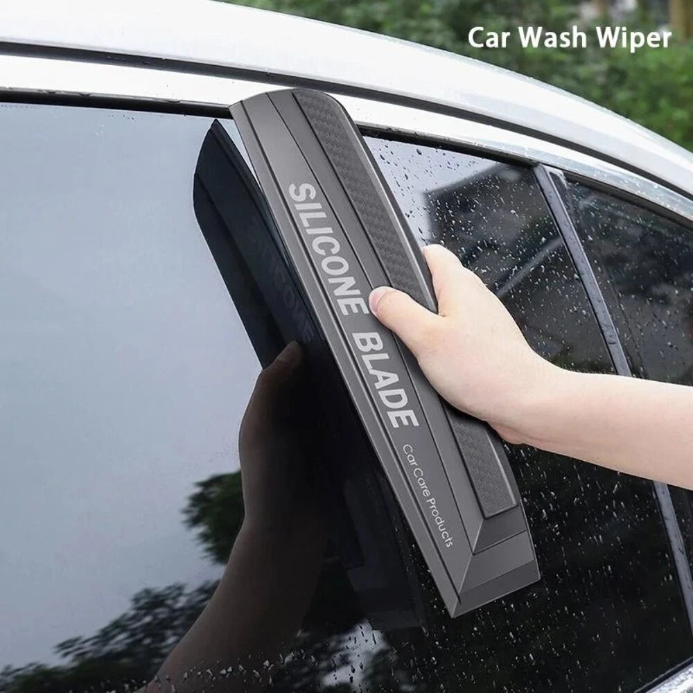 Non-Scratch Soft Silicone Car Squeegee – Window Water Wiper & Drying Tool