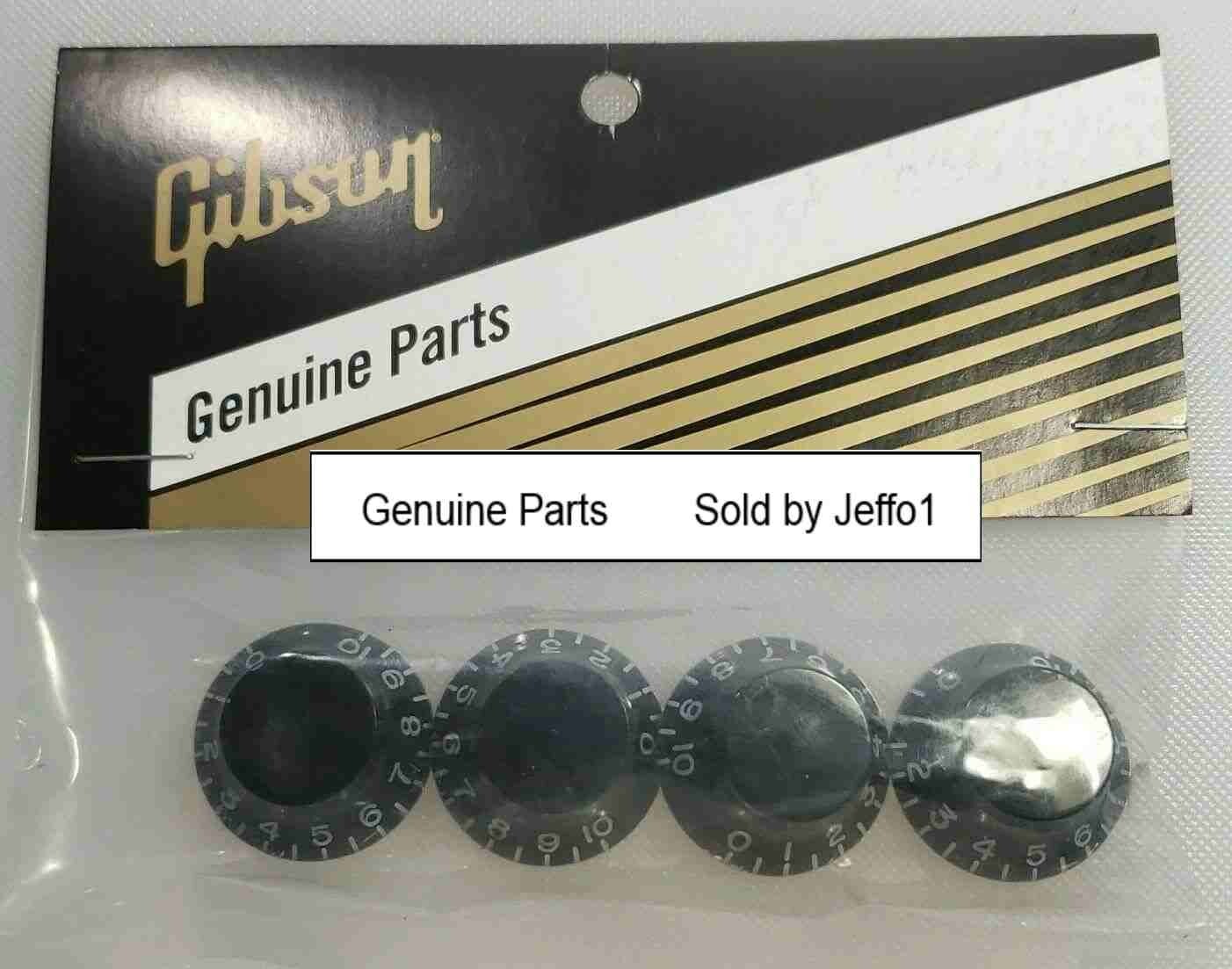 GIBSON® Les Paul Knobs Top Hat Set Black SG V Firebird ES Custom HP "REAL DEAL"