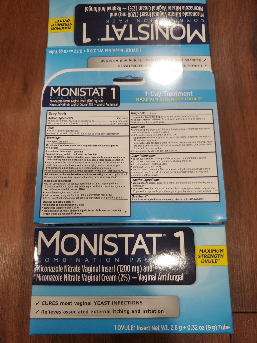 3X MONISTAT 1 Day Vaginal Treatment Combination Pack 4/26