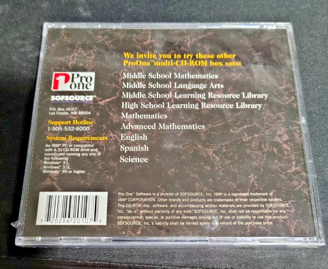 1PRoONE MATHEMATICS TRIGONOMETRY,CALCULUS 1 ALGEBRA ii CD NEW