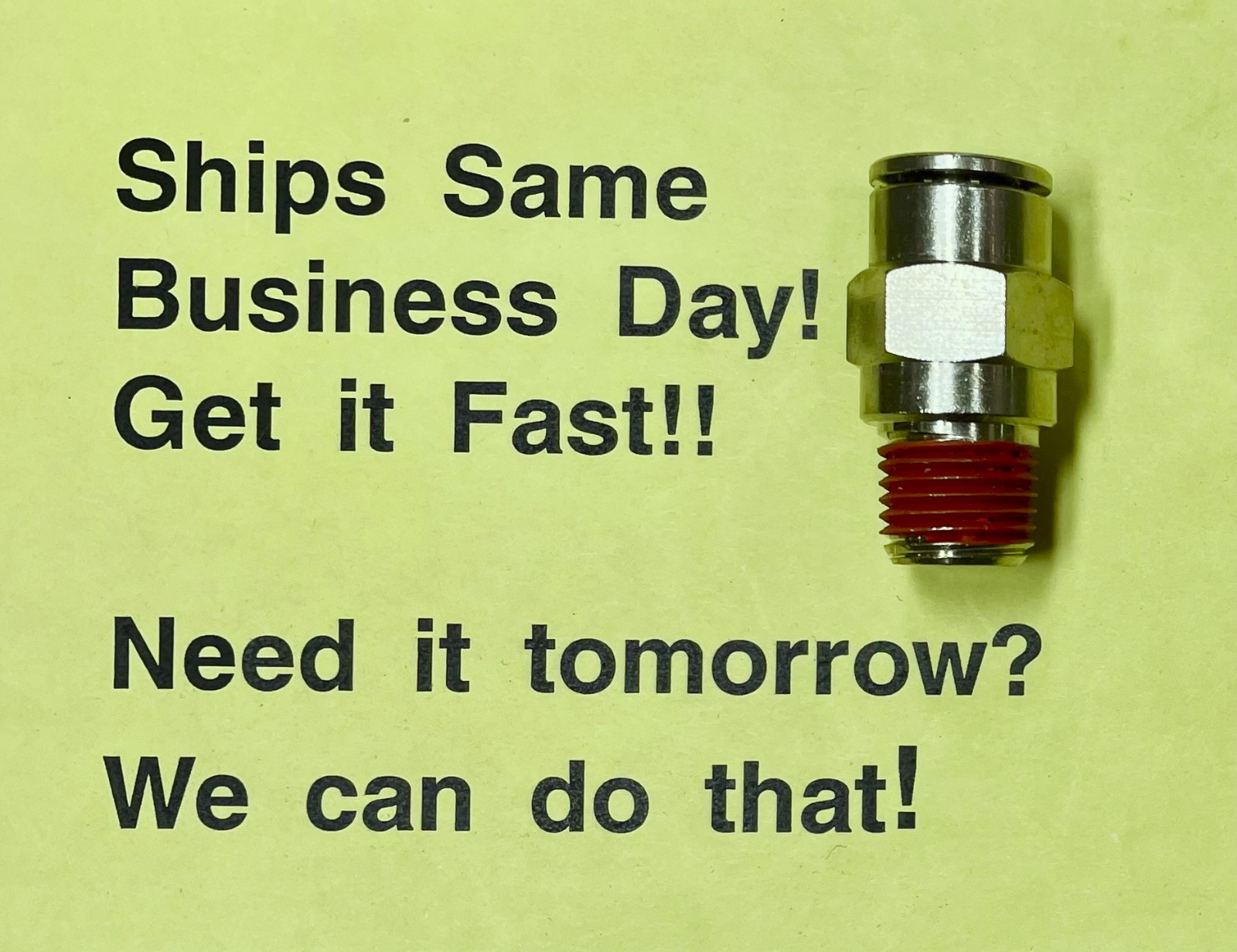 Camozzi 6510 06-04; C6510 06-04 Pneumatic Fitting; $5.00 Ship Charge Per Order!