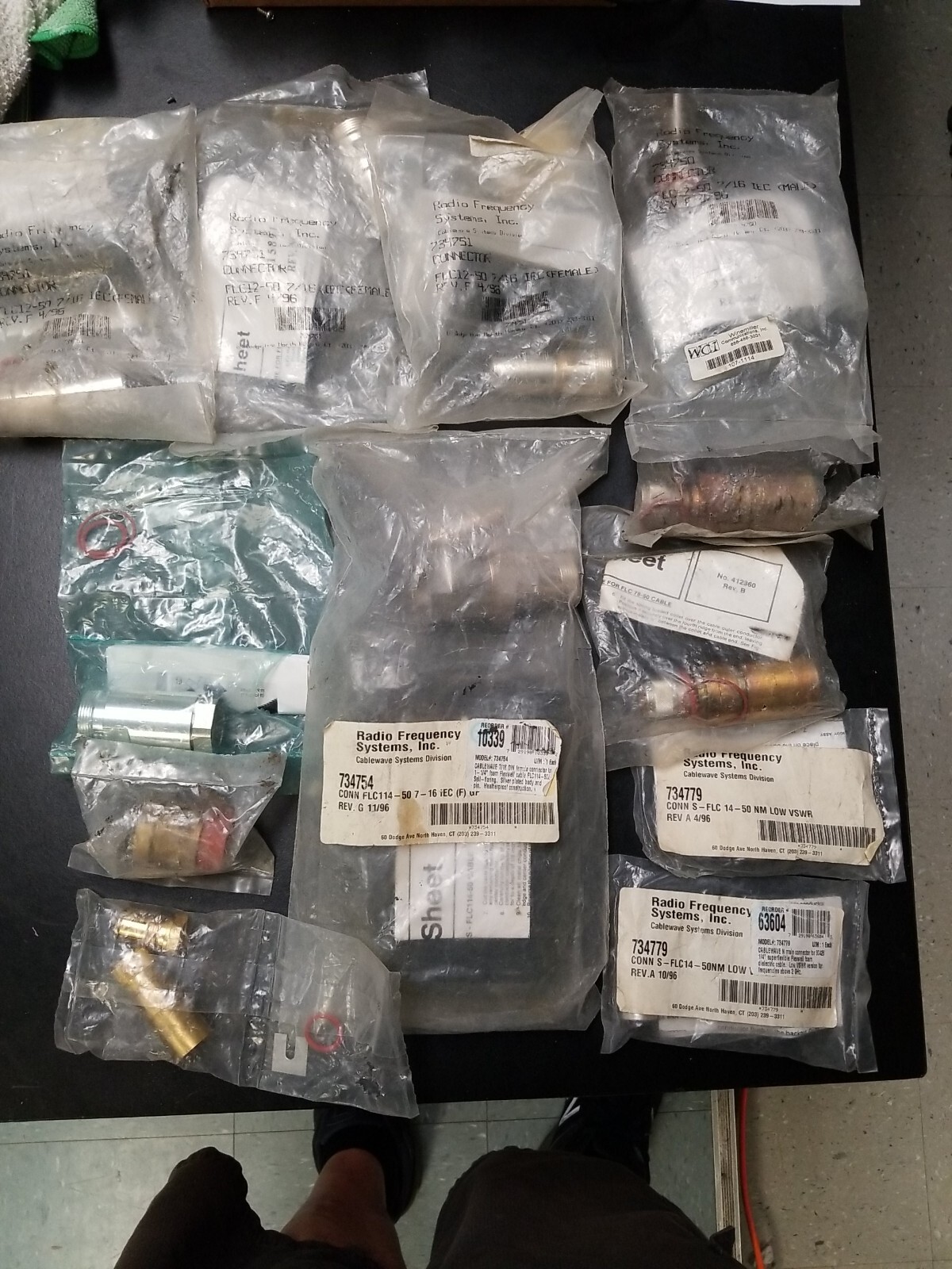 Lot of RF Connectors for Heliax Cable
