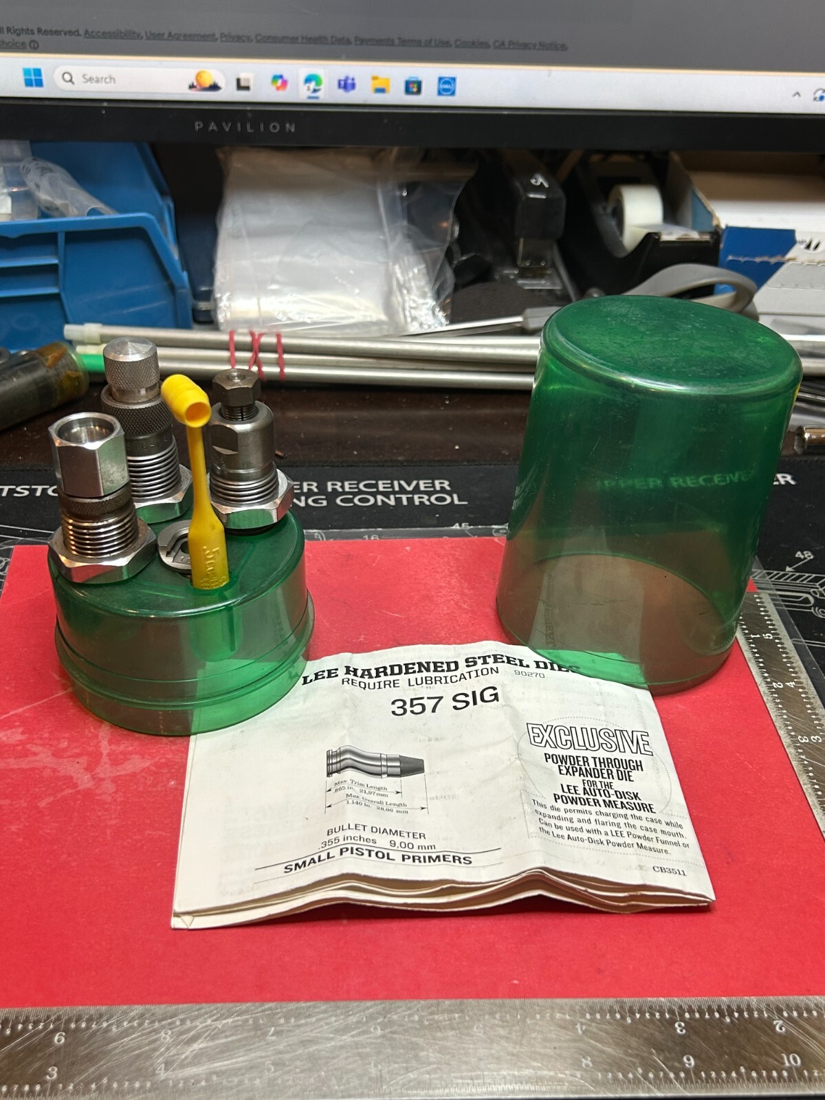 Lee Precision 3 Steel Die Set for .357 SIG