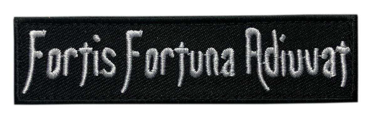 Fortis Fortuna Adiuvat Fortune Favors Patch (3.75 X 1.0 Hook Fastener F1)