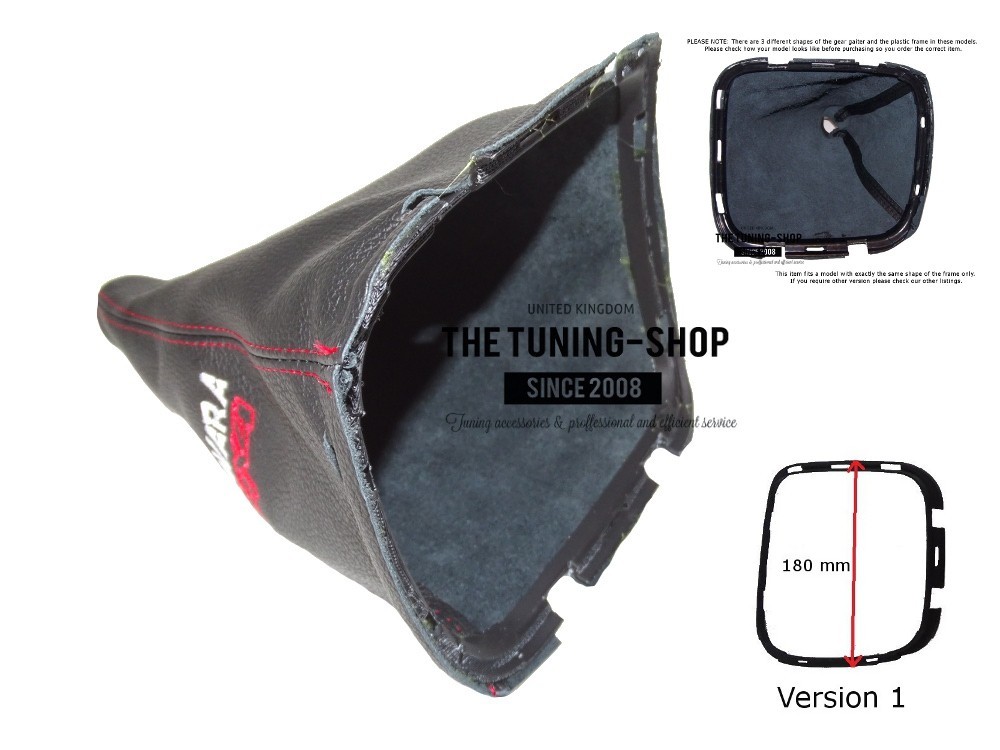 Shift Boot + Plastic Frame For Nissan Navara Frontier 05-12 Leather Embroidery