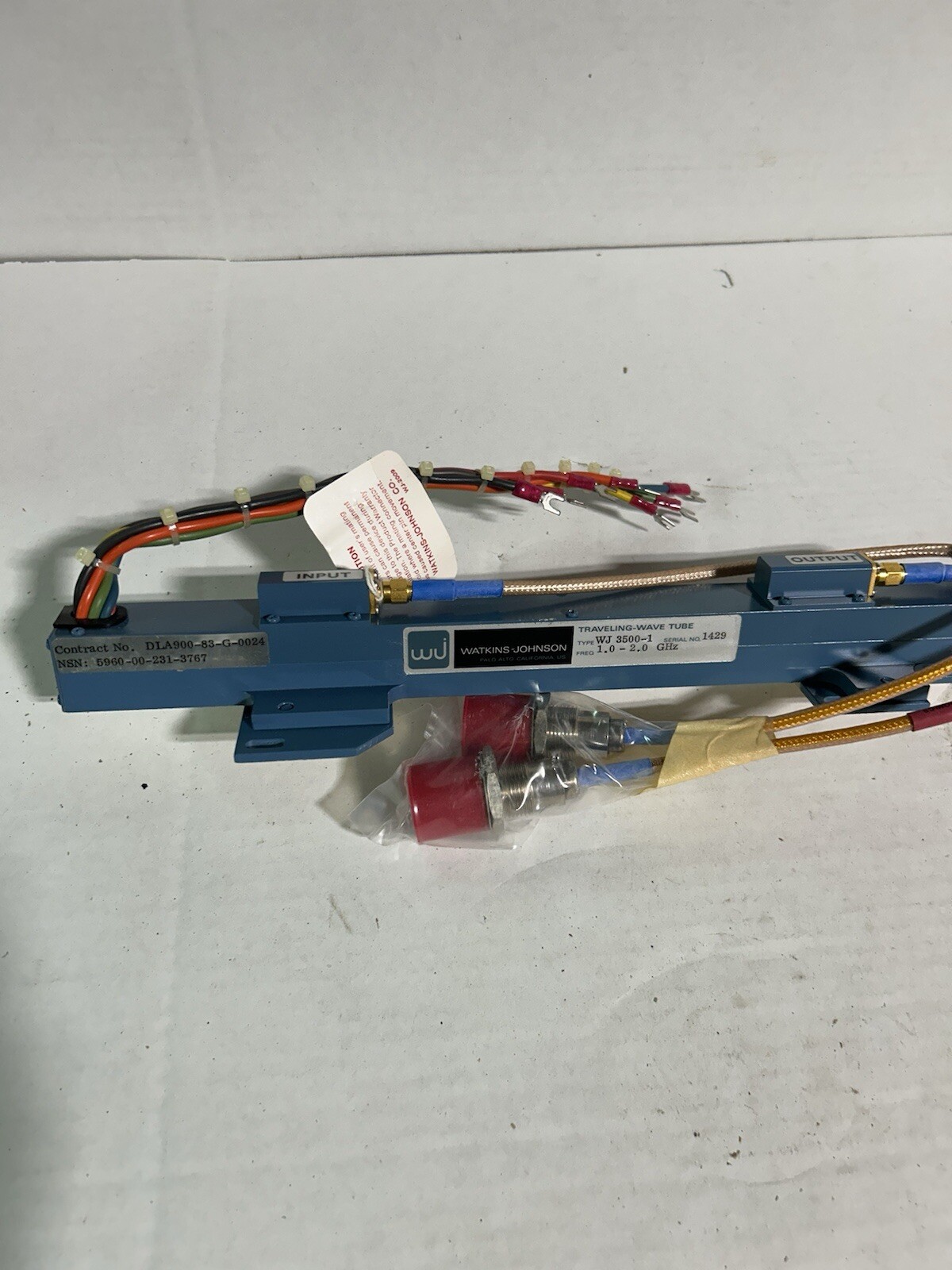 WATKINS-JOHNSON WJ 3500-1 WAVE TUBE, electron Tube .￼