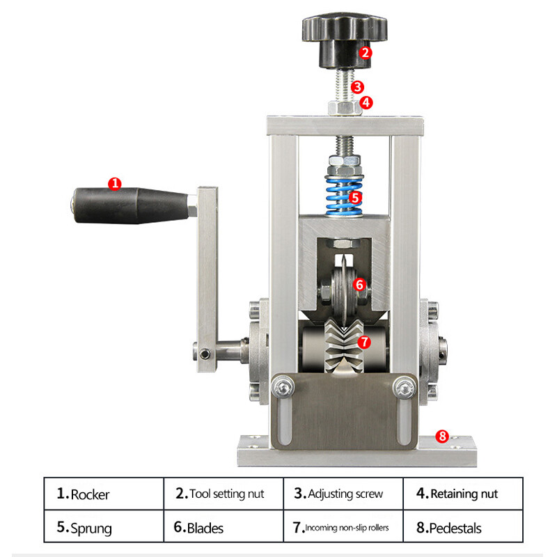 Manual Wire Stripping Machine for 0.04"-0.79" Copper Cable Stripper With Spring