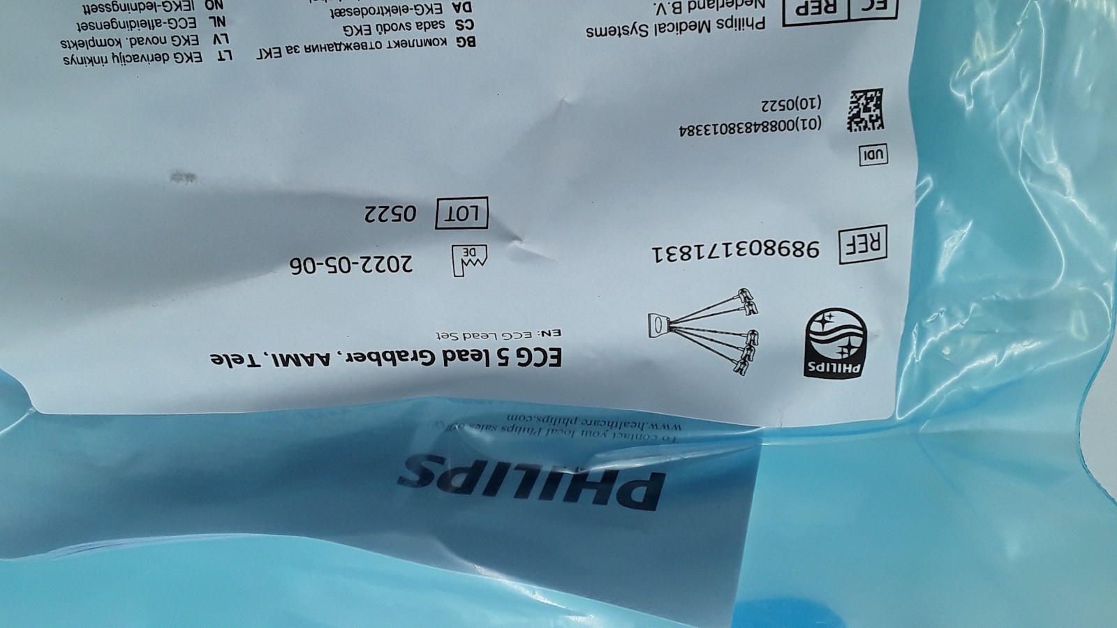 Philips ECG 5Lead Grabber AAMI REF 989803171831