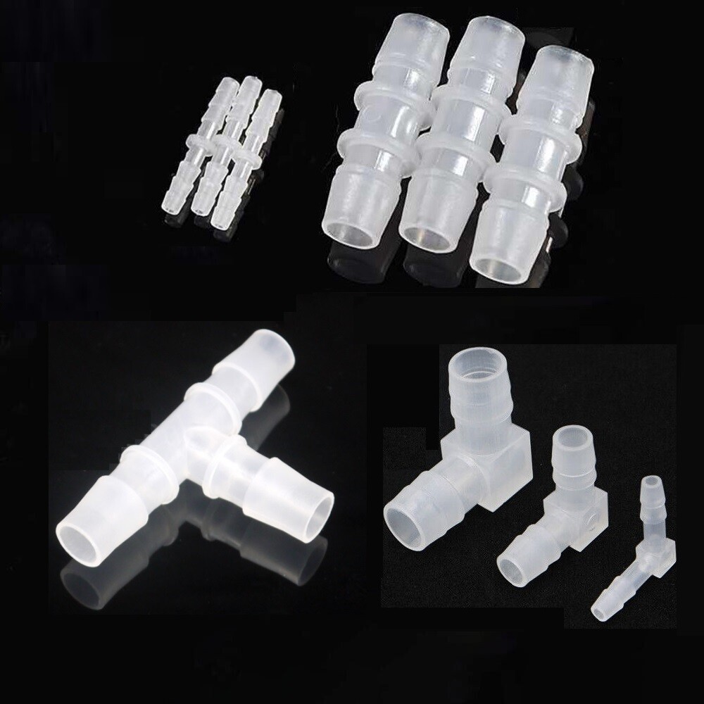 Hose Pipe Connector 3.2mm-25mm Straight L T Type REDUCING fitting plastic barbed