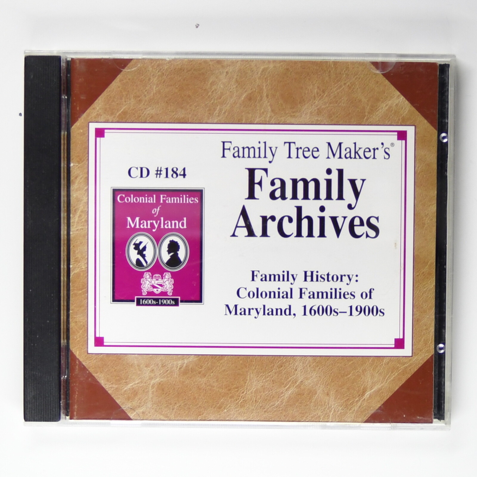 Broderbund Family Tree Maker Data CD # 184 Maryland Family Histories 1600s-1900s