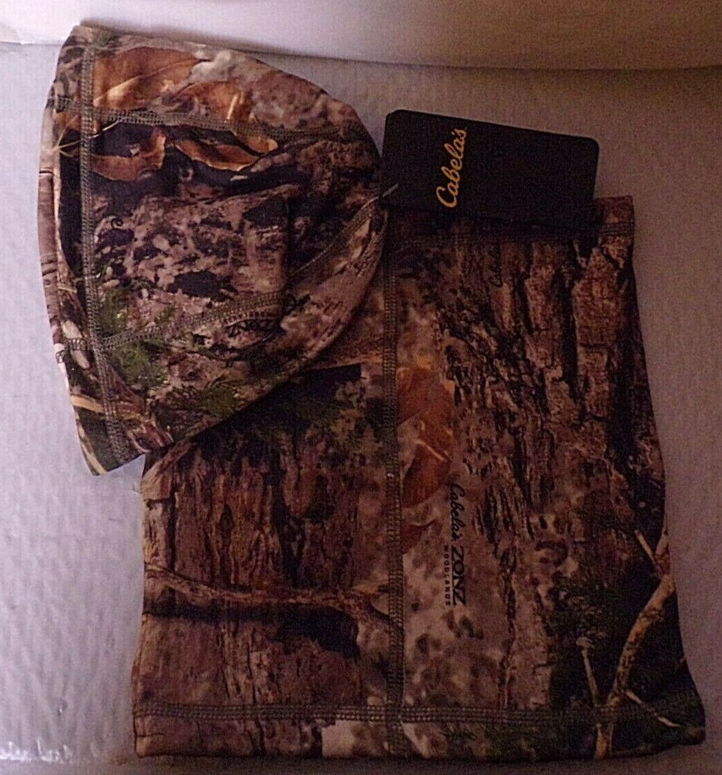 CABELAS ORIGINAL ULTIMATE STRETCH FLEECE BEANIE/GAITER COMBO ZONZ WOODLANDS