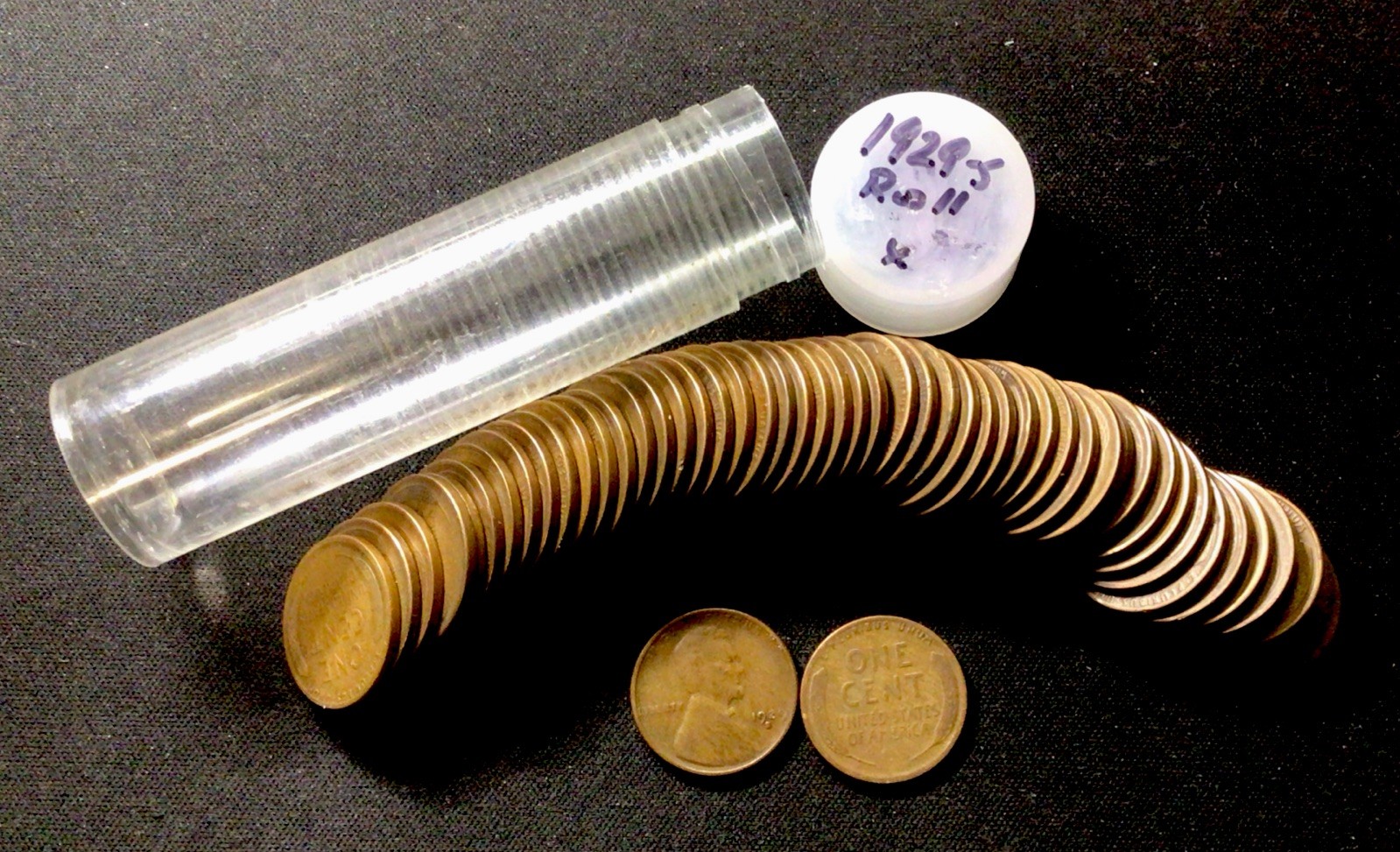 1929 S Lincoln Wheat Full Roll! Nicely Circulated! ENN Coins