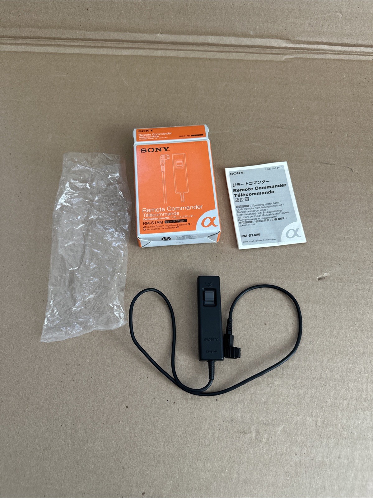 Genuine Sony RM-S1AM Remote Control for Alpha Film & Digital SLR