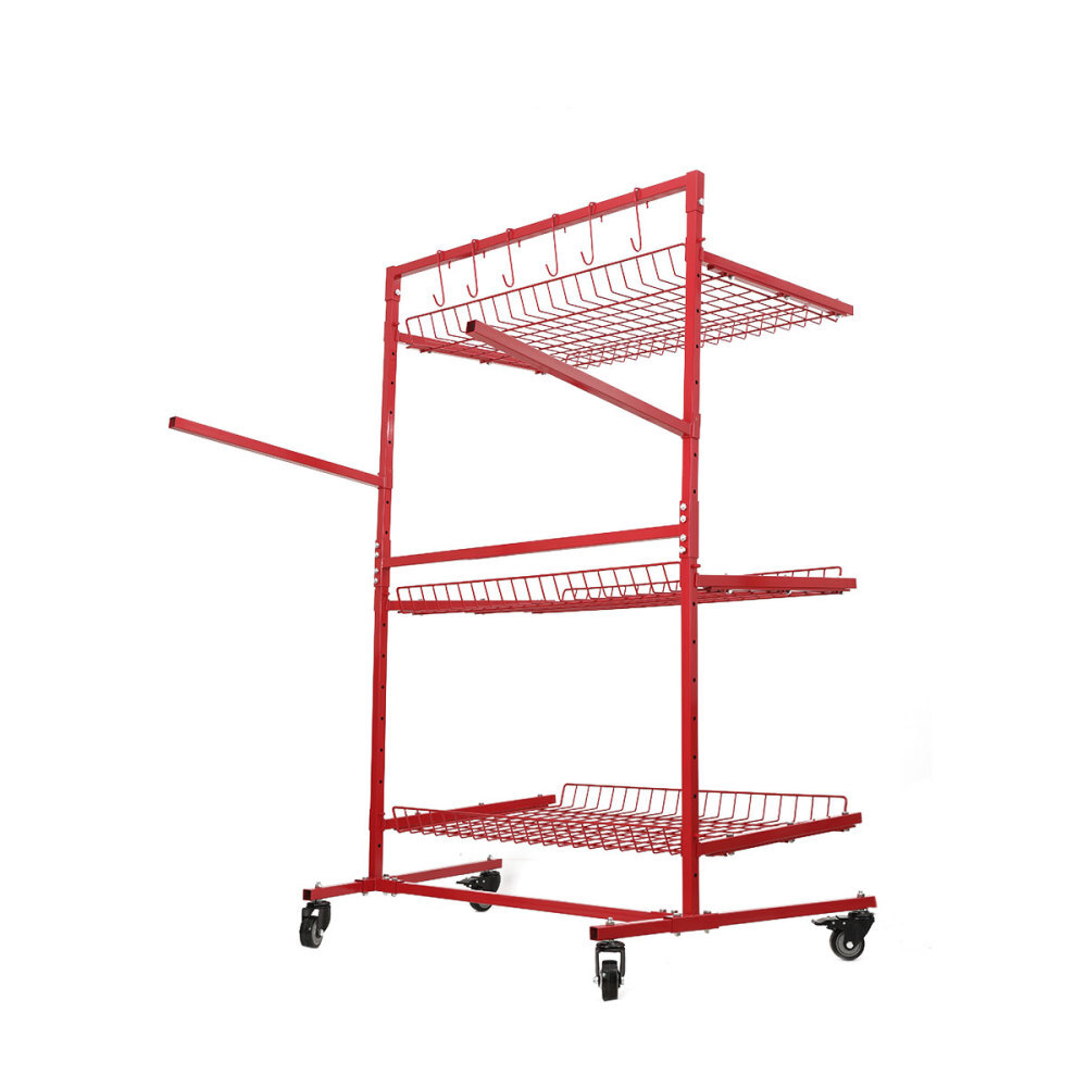 Parts Management Storage Rack Mobile Auto Body Rolling Parts Cart Body Shop Tool