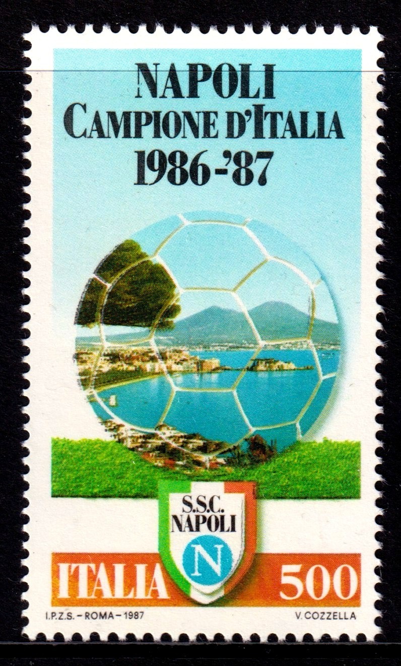 Italy 1987 Naples Soccer Club - Champions Mint MNH SC 1712