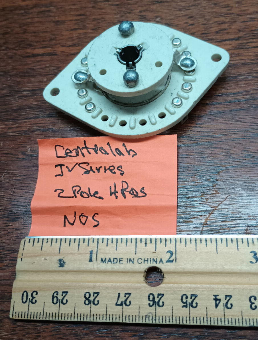 Centralab JV Series 2 Pole 4 Position Rotary Switch. NOS.