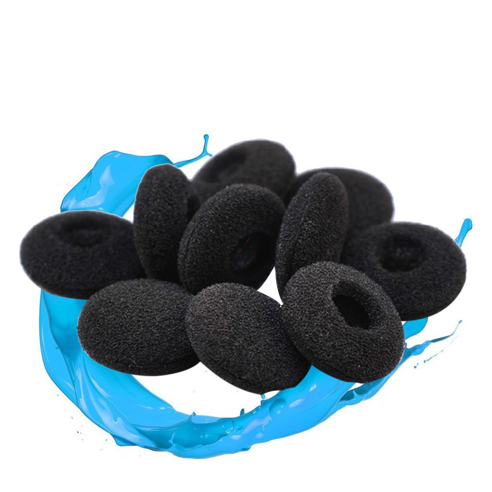 10Pcs Elastic Black Sponge Earphone Covers Durable Reusable Earbud Pads