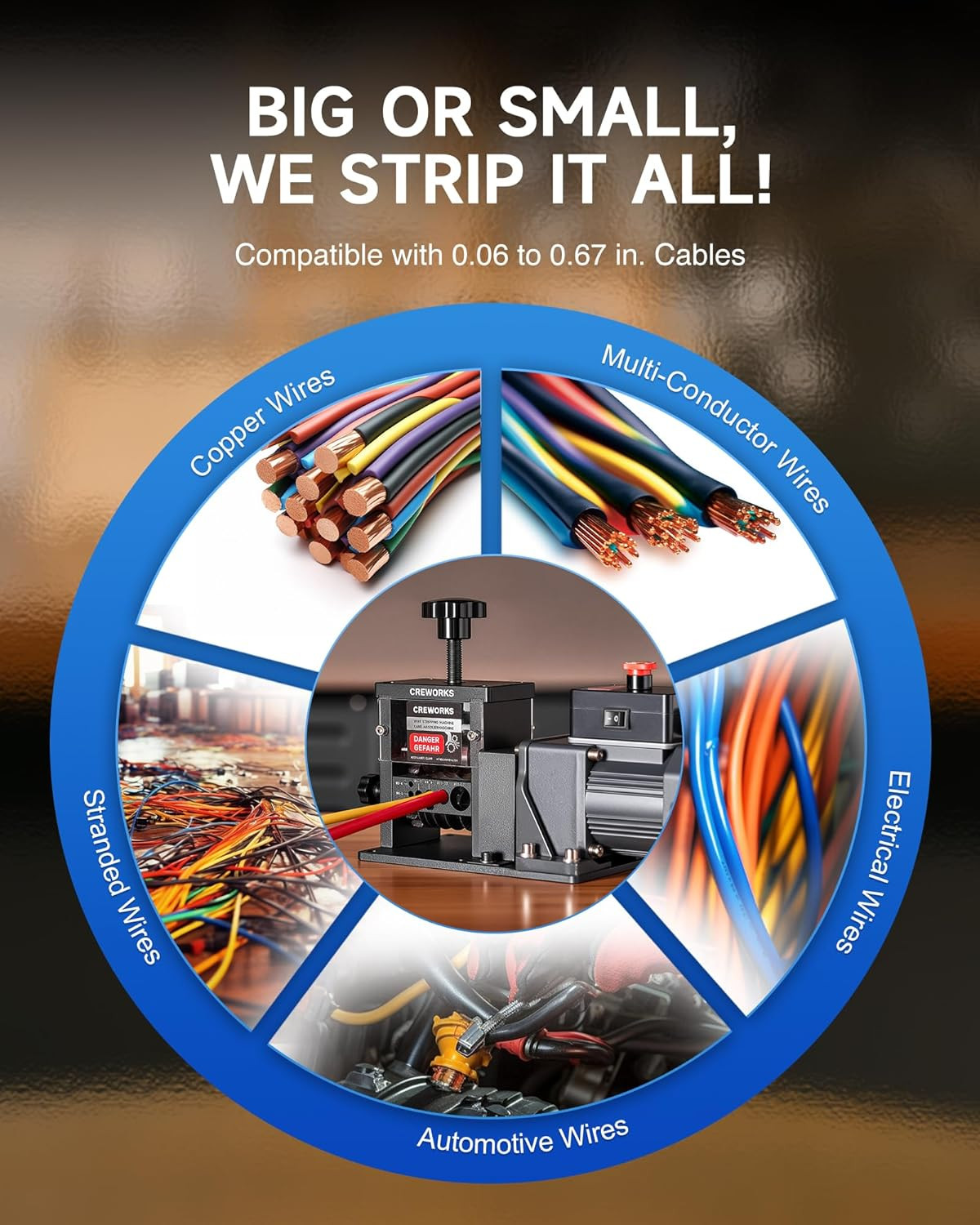 Automatic Wire Stripper Machine, 8 Channel Electric Wire Stripping Machine for 0