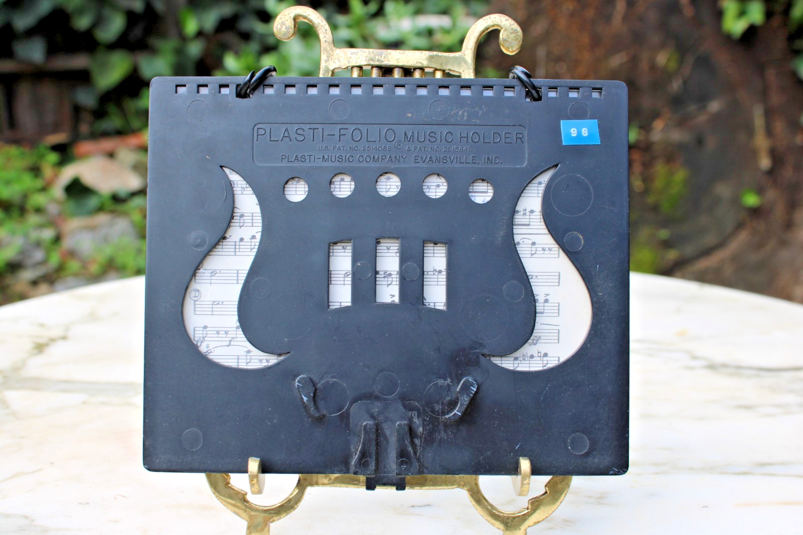 Vintage Plasti-Folio Flip 8 Folder W/Rings Marching Band ~ w/Music Trombone 1-2