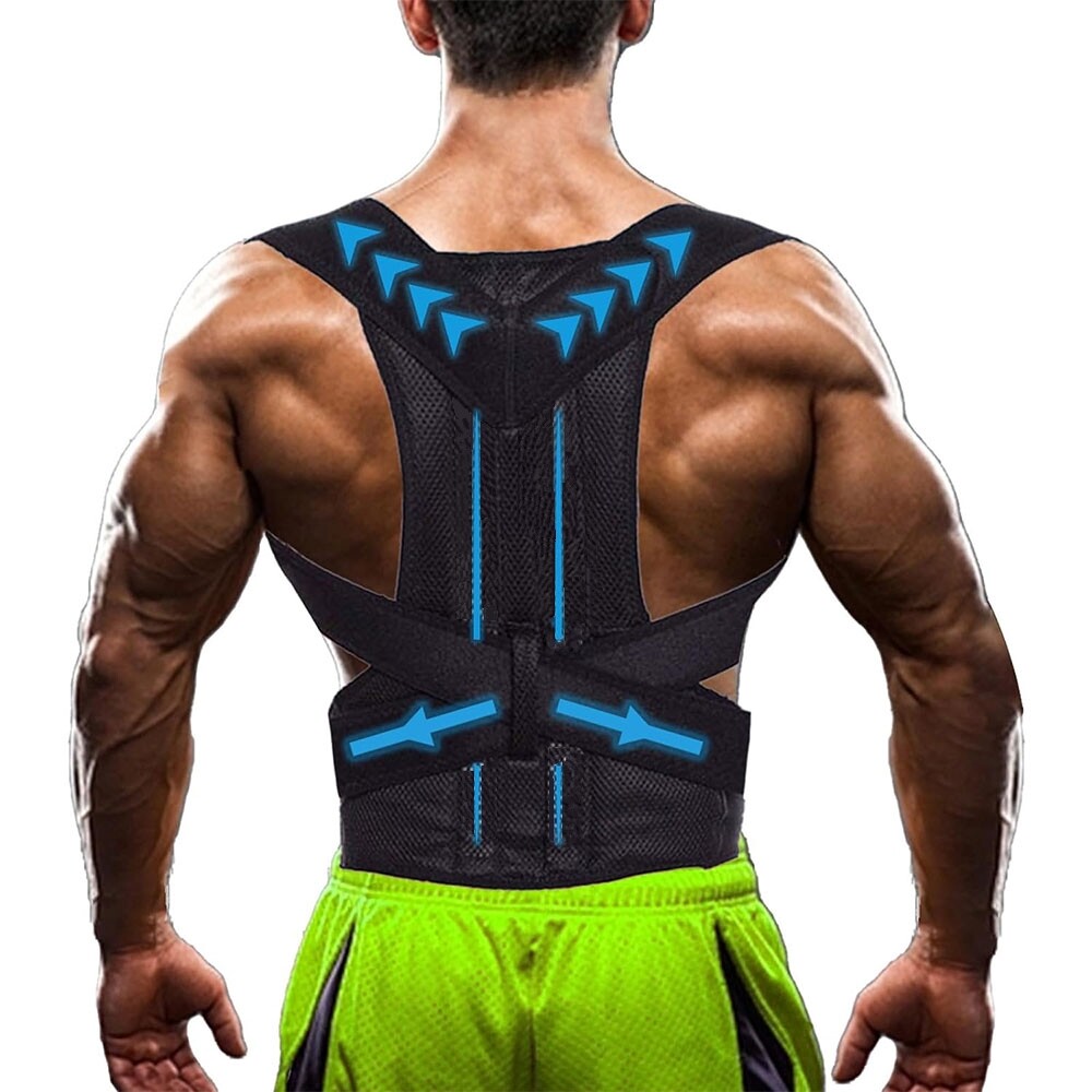 Medical Scoliosis Posture Corrector Spine Back Support Shoulder Brace Belt USA