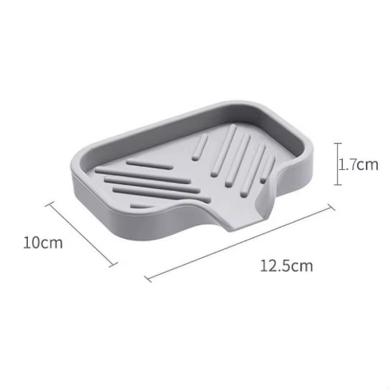 Silicone Sink Tray with Drain, Soap & Sponge Holder Kitchen Counter Organizer Ra