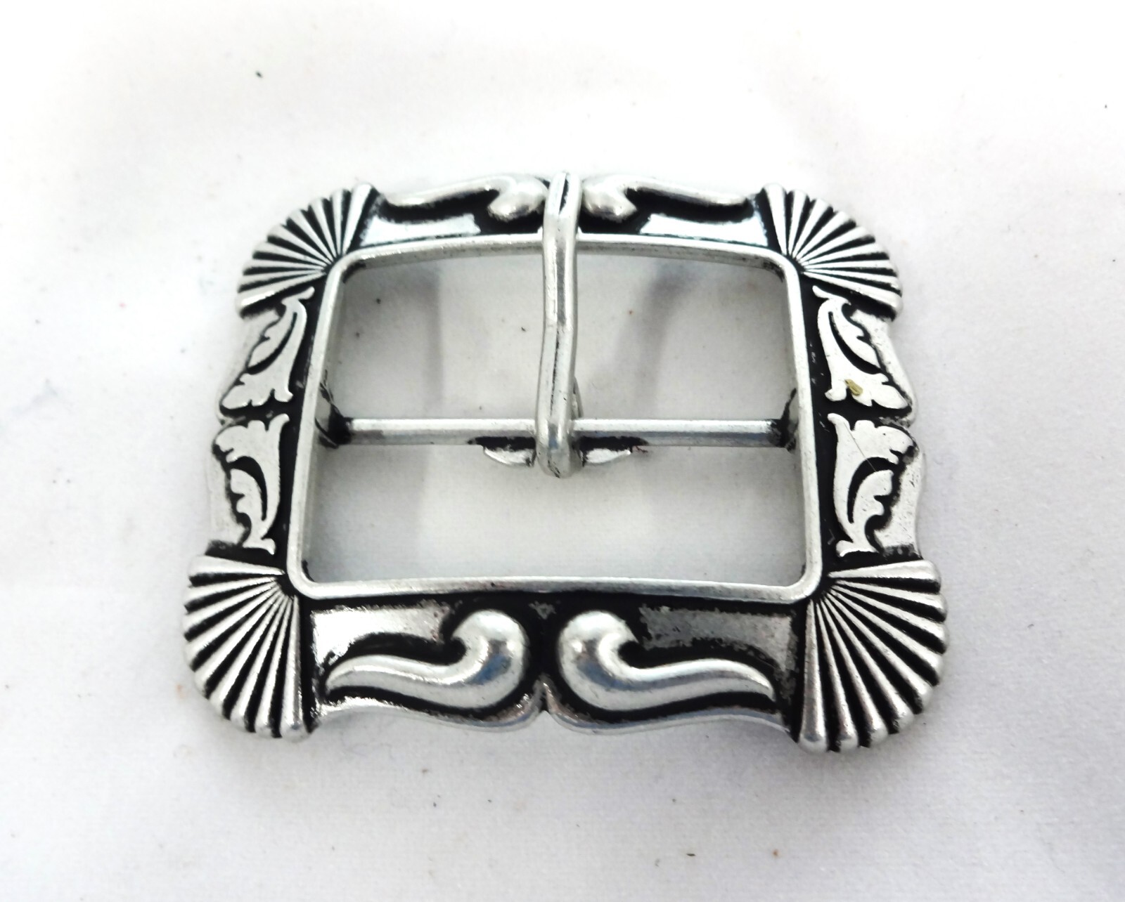 Santa Fe Jeremiah Watt Buckle Sizes Antiqued Nickel Horse Tack Western Belt New
