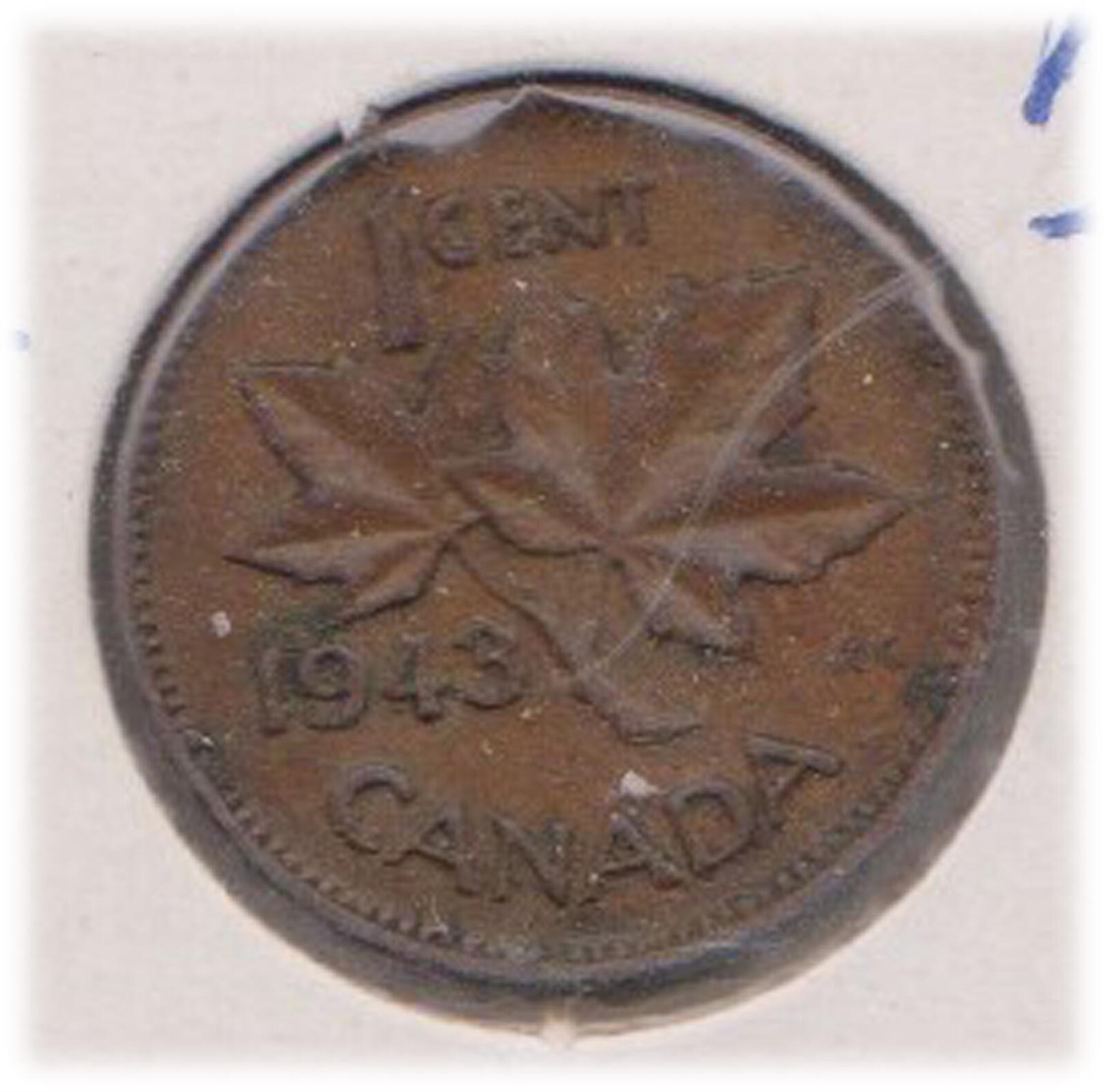 (H205-4) 1943 Canada 1c coin (D)