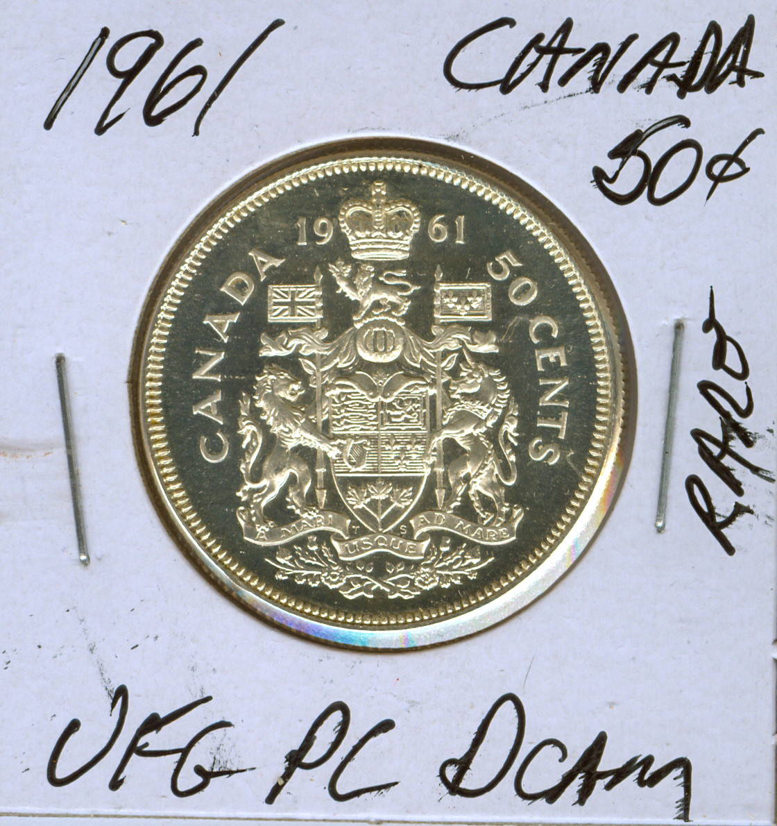 1961 Canada 50 Cents 50C Ultra Finest Grade PL DCAM Quality Sku: World #194
