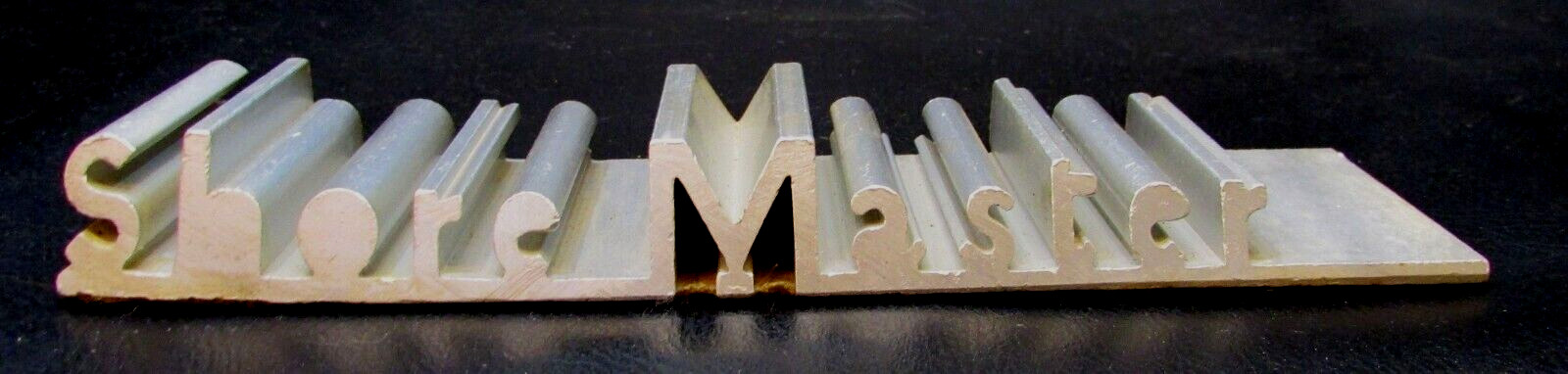Shore Master Fishing Gear Accessories One of A Kind Aluminum Desktop Promo Sign