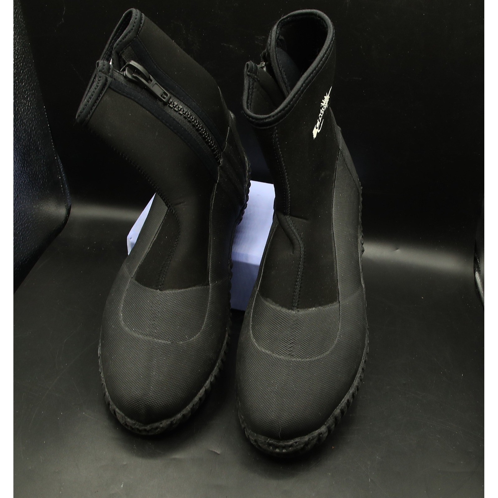 Caddis Neoprene Wading Boots Black Side Zip Water Shoes Mens 12 XXL 46/47