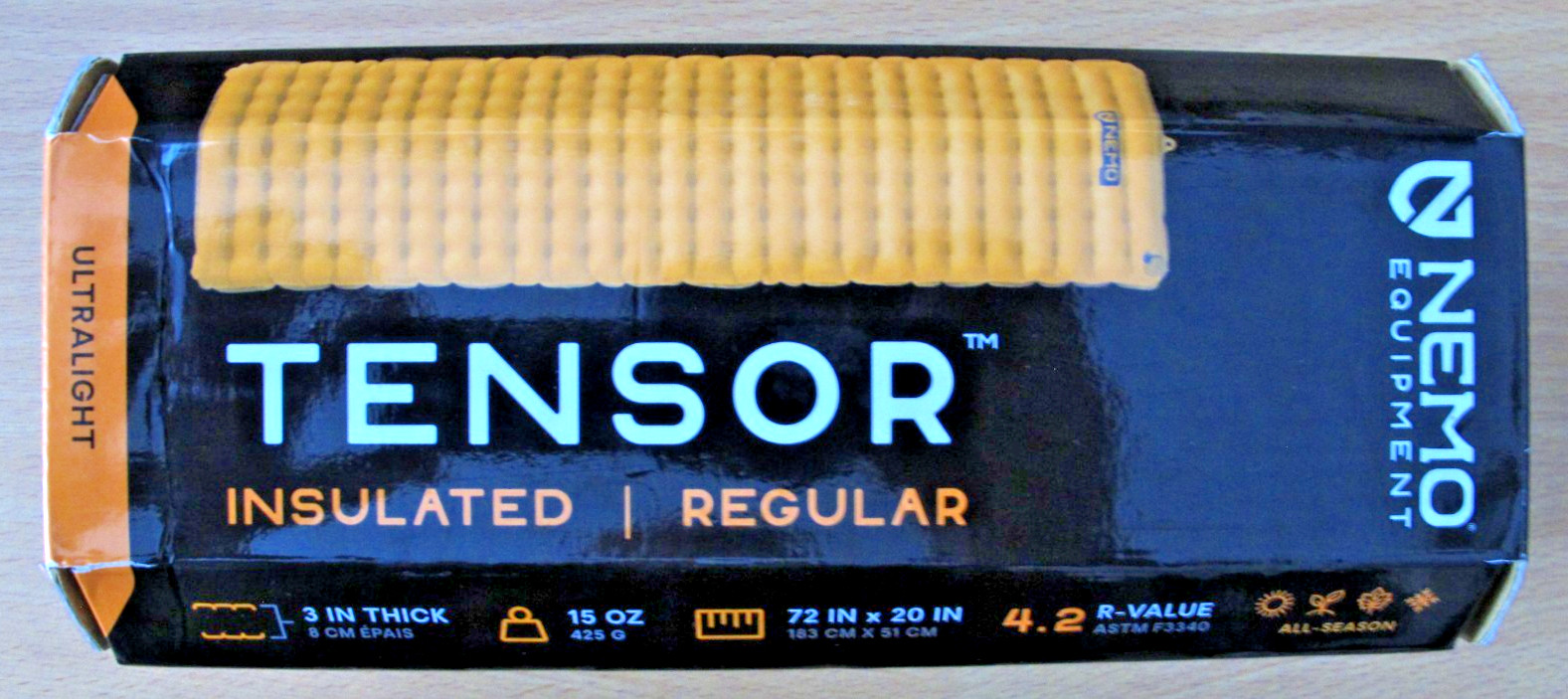 NEMO Tensor Trail Insulated Sleeping Pad Ultralight Regular 72x20 3 Inch Thick
