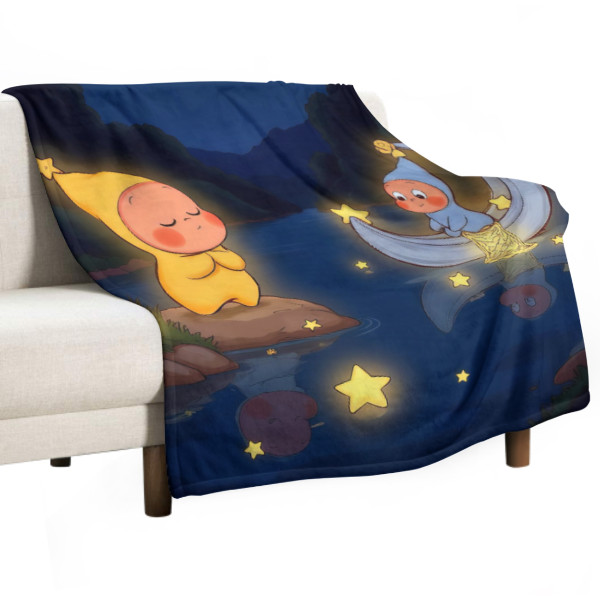 Twinkle Twinkle Large Sublimation Front Print Flannel Throw Blanket P181