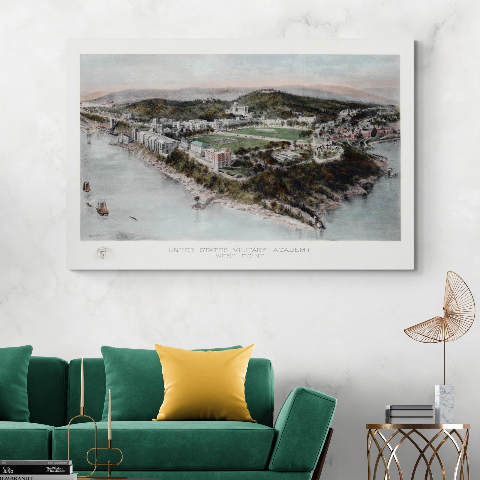 1908 West Point Military Academy – Richard Rummell Campus View Art Print