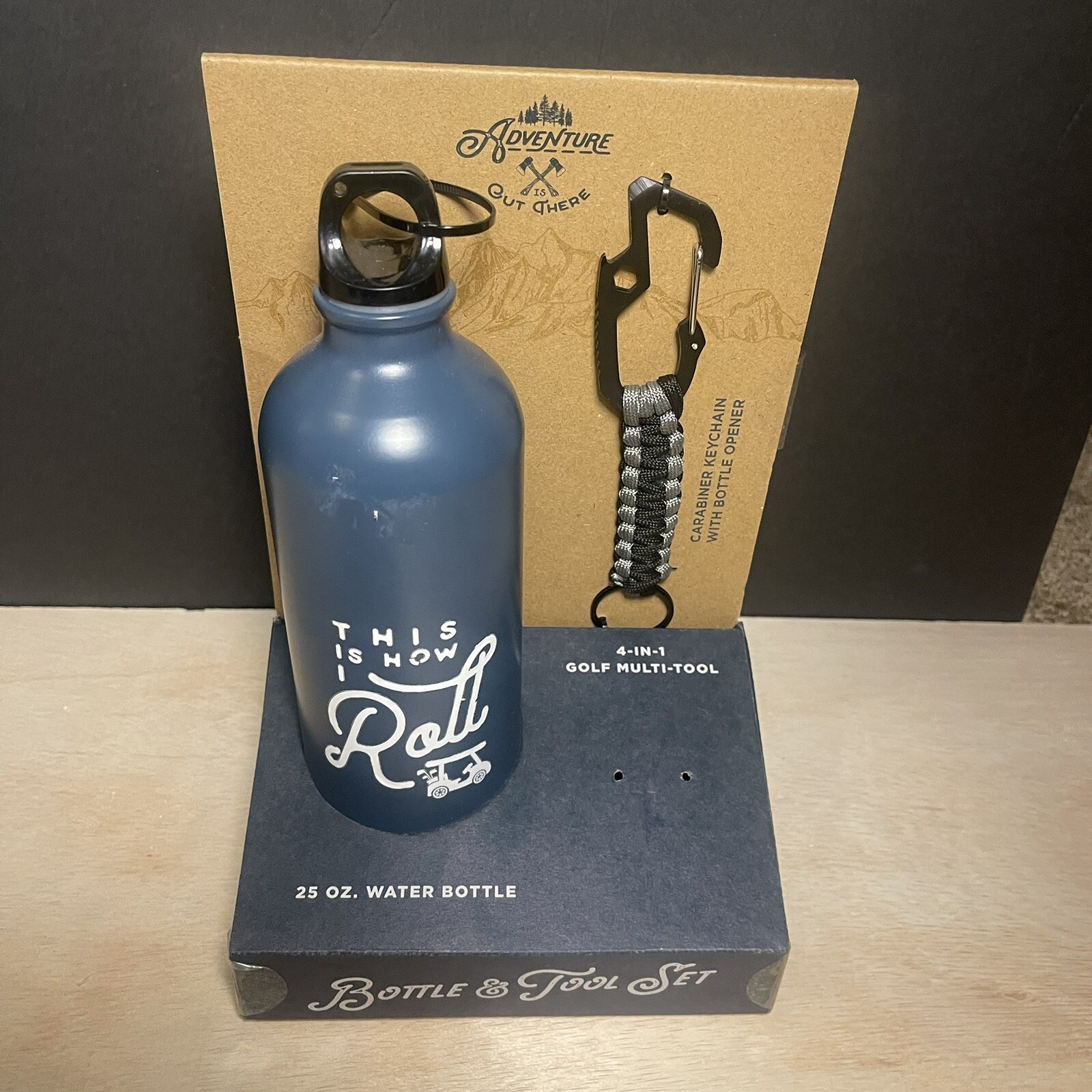 Adventure Water Bottle & Fishing Tool Set . Missing One Tool Pictured 2x🔥