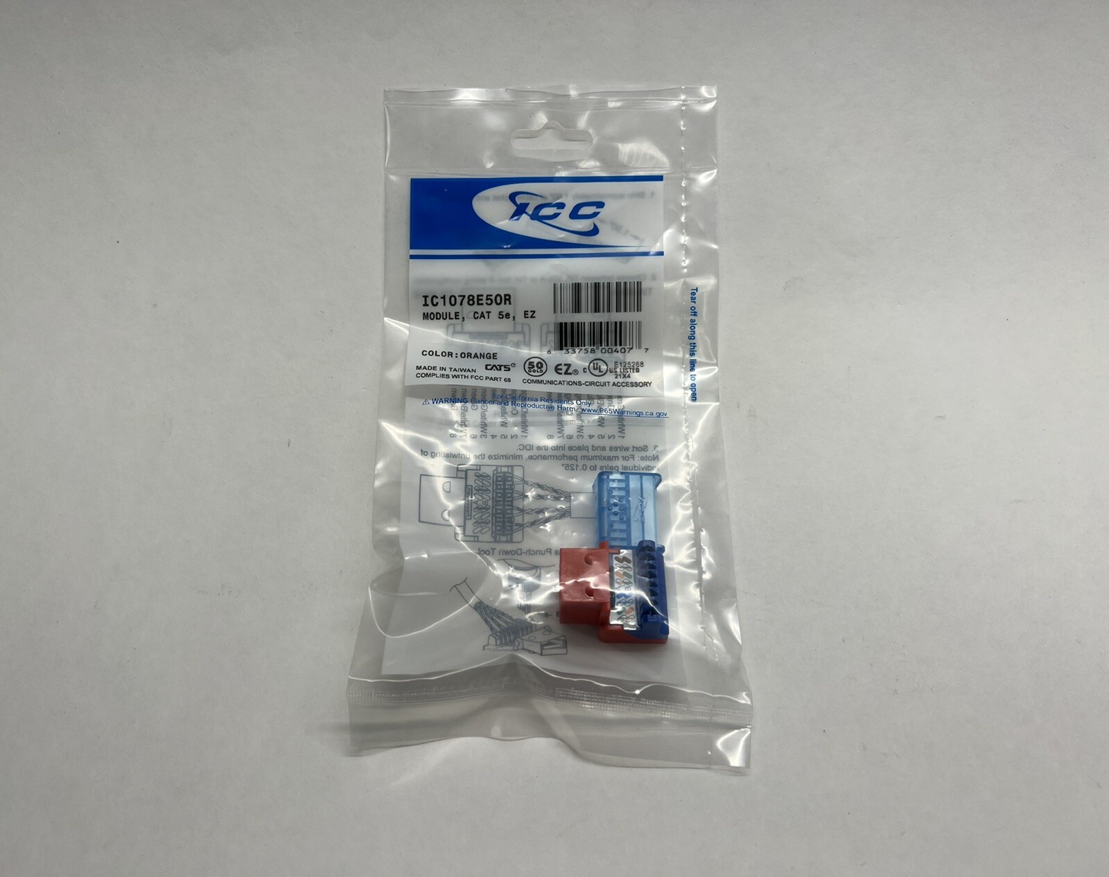 ICC Module, CAT 5e, EZ IC1078E50R
