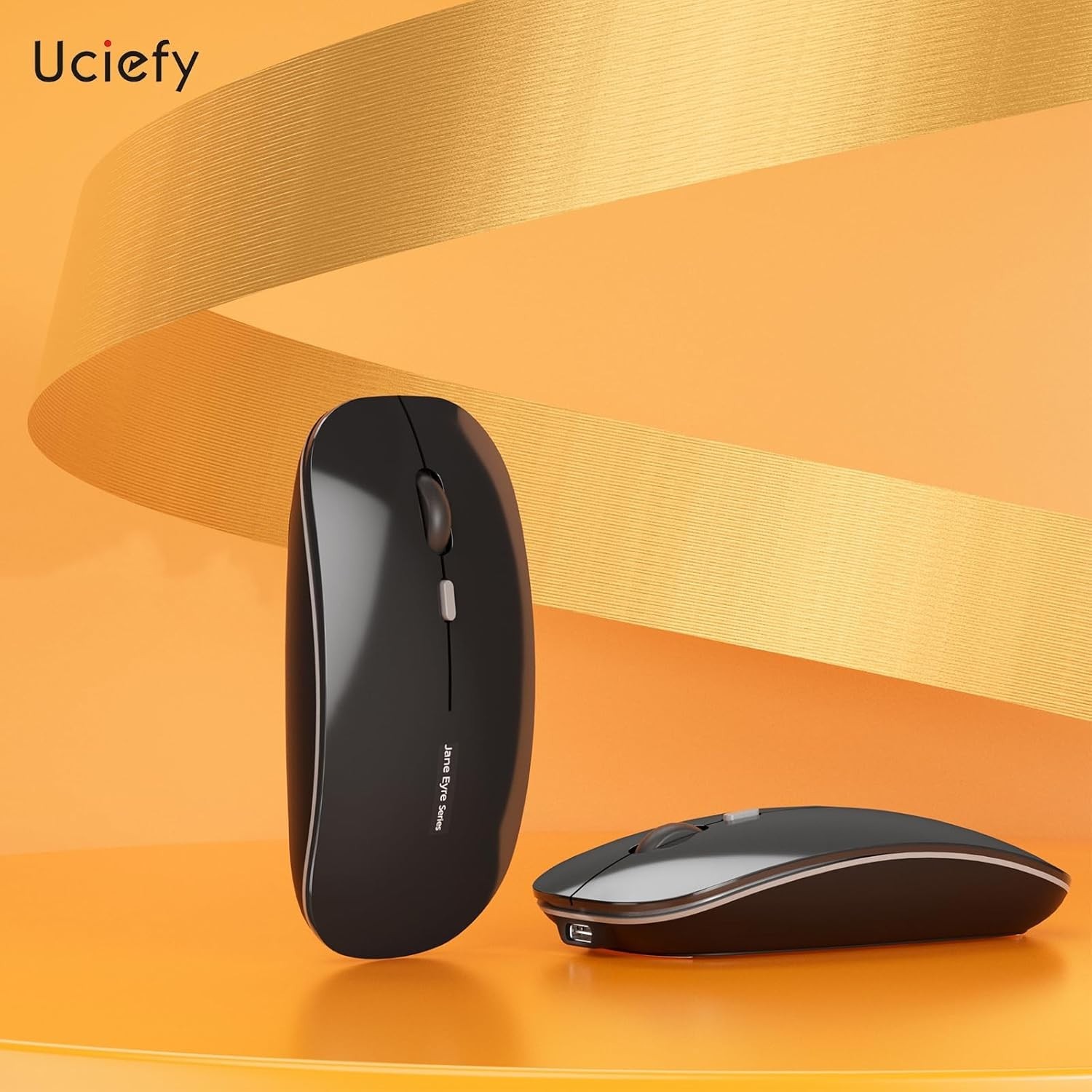 Compact Optical Wireless Mouse - USB Type C Adapter