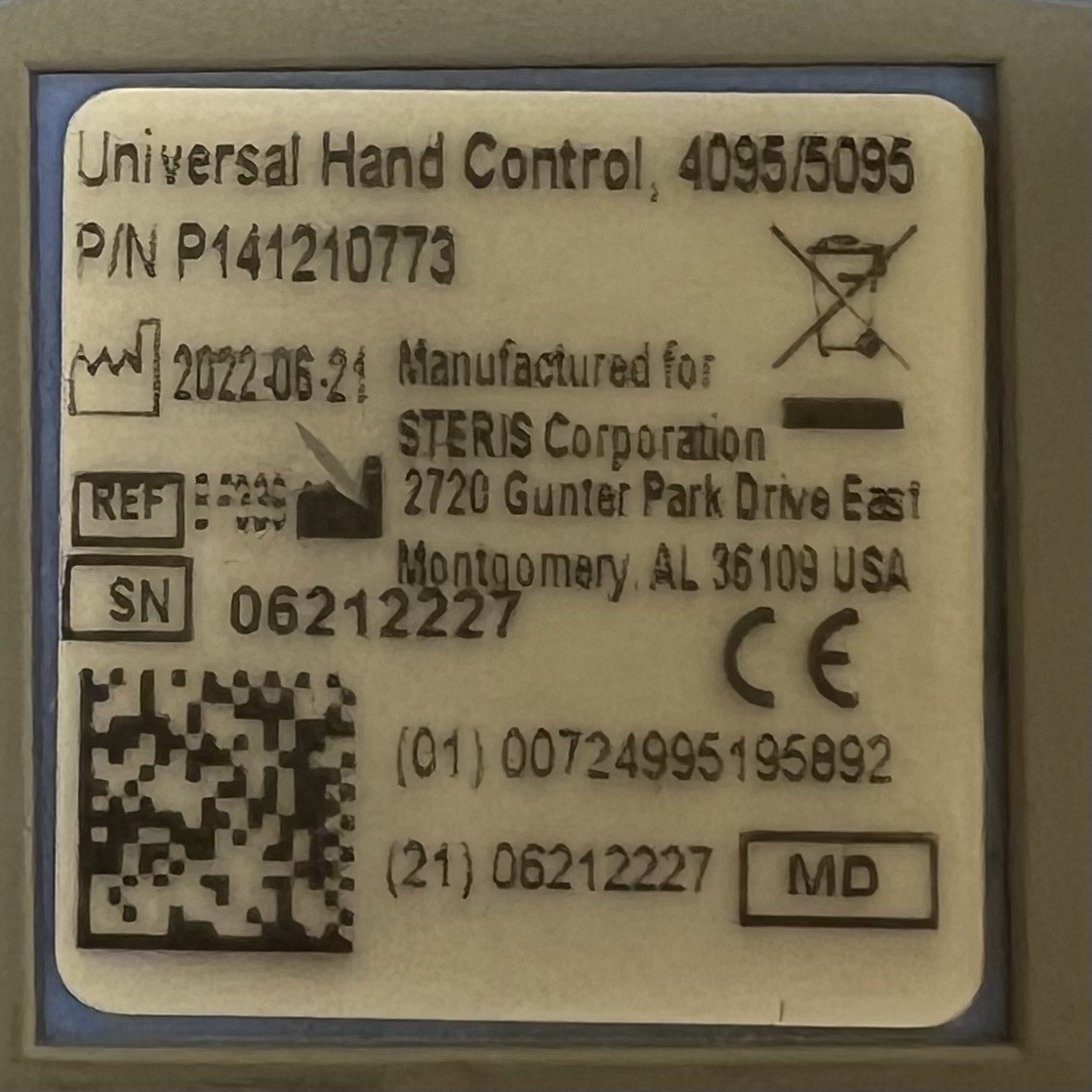 Replacement Bracket For Steris OR Table Hand Control