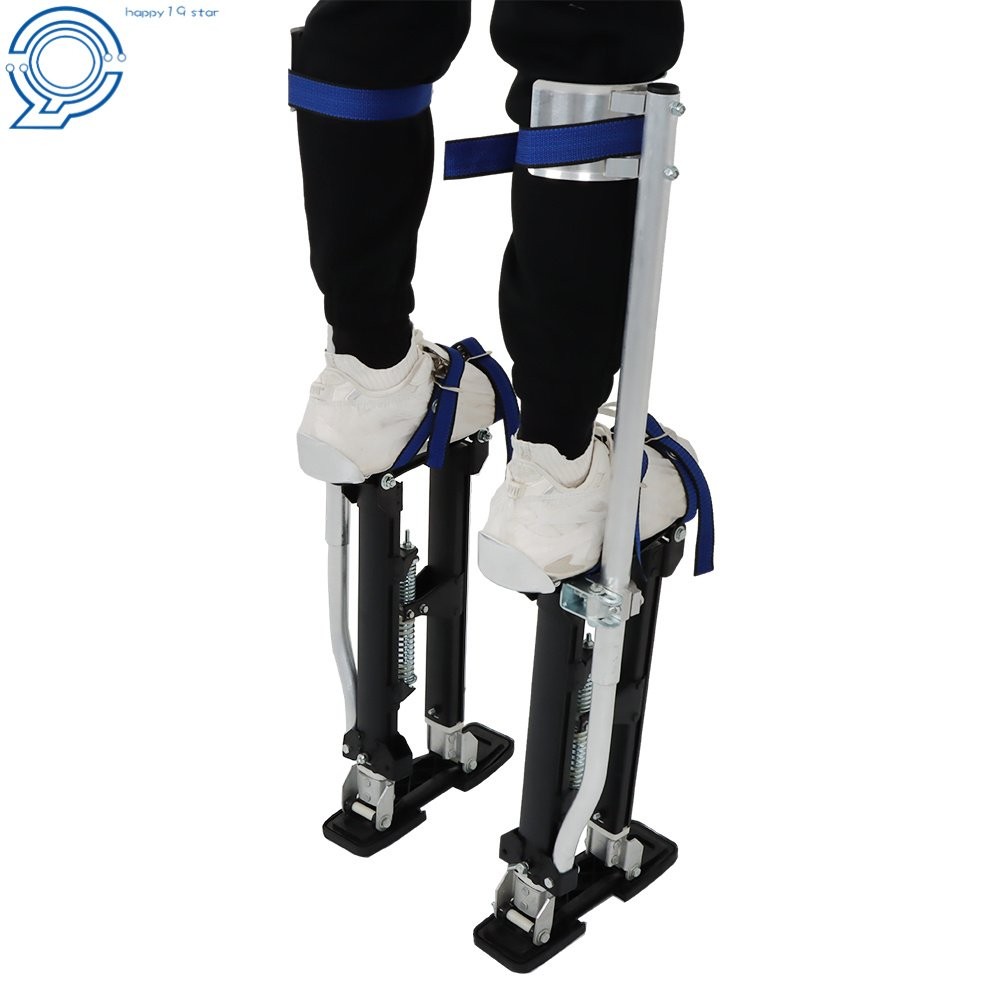 18" - 30" Adjustable Black Aluminum Alloy Stilt For Taping Painting Walking Tool
