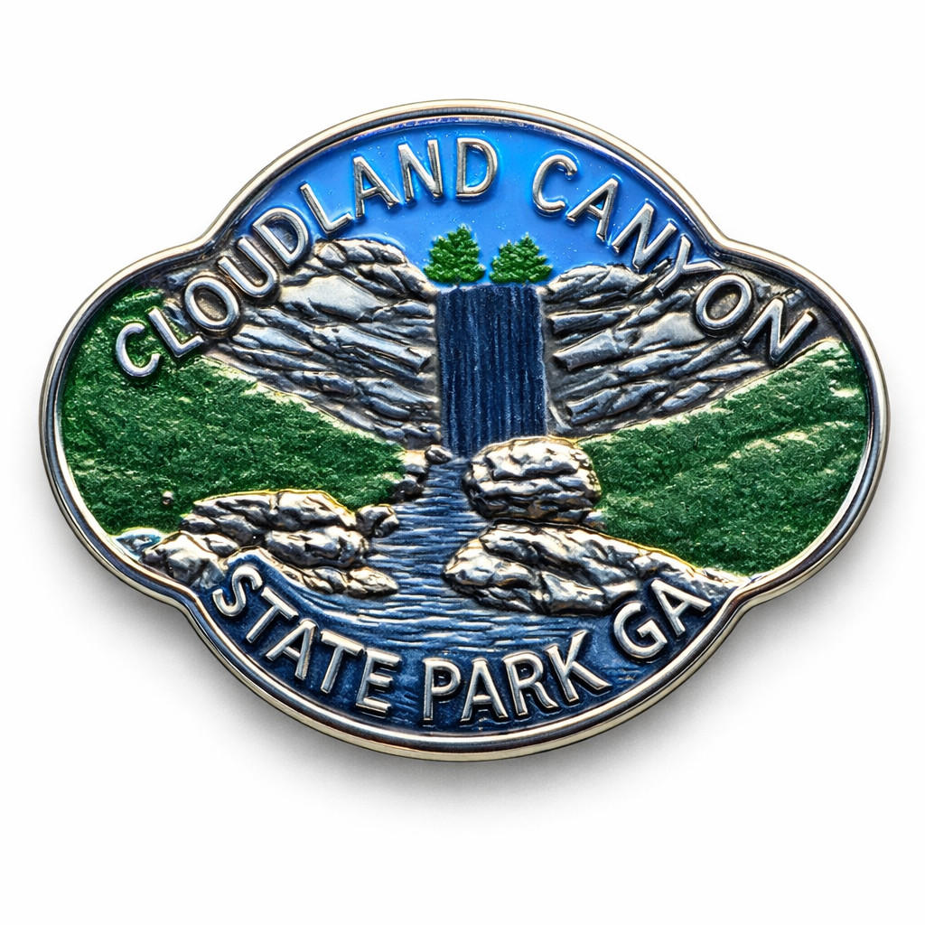 Cloudland Canyon State Park View Walking Staff Medallion