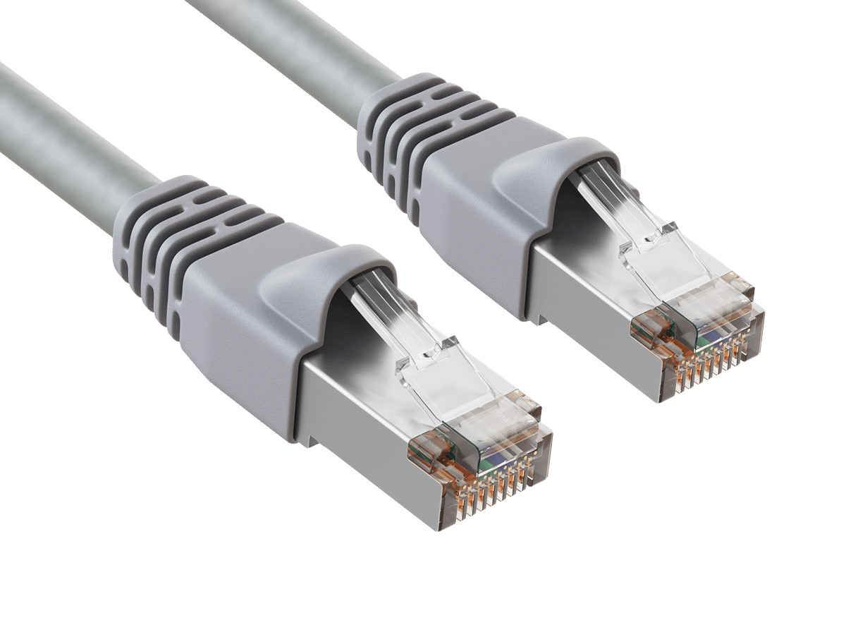 7ft Cat5e Shielded Ethernet Network Patch Cable STP Snagless 24AWG Bare Coppe...