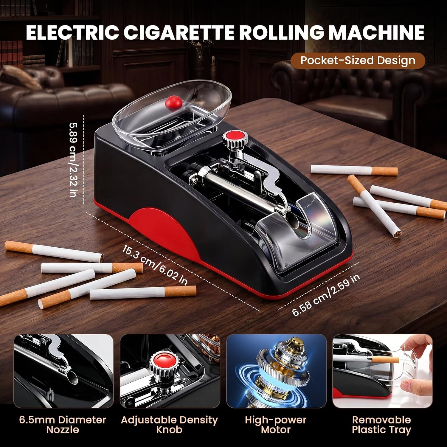 NEWTRY Rolling Machine Electric Automatic Injector Mini Roller Maker DIY Tool (R
