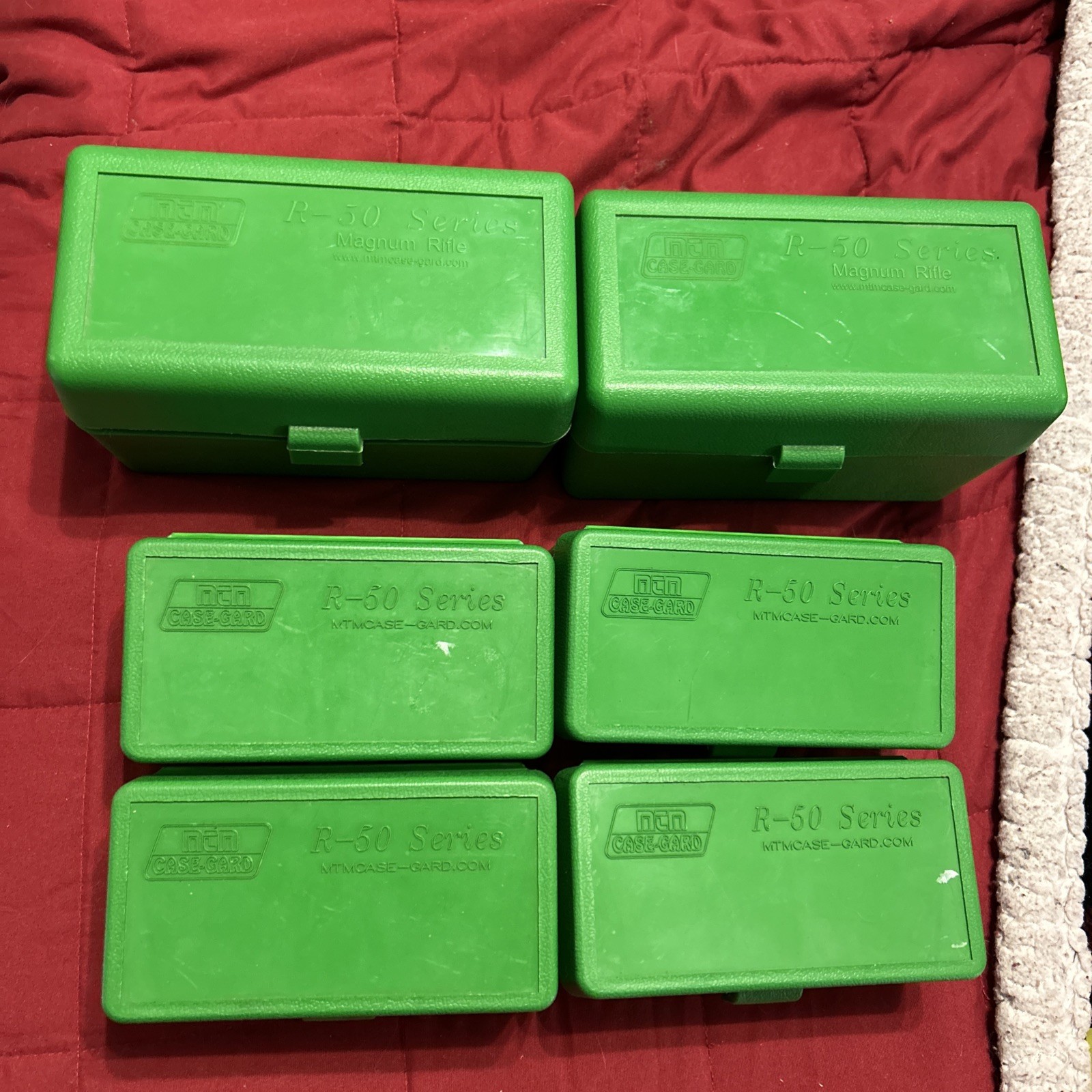Case Gard Reloading Ammo Storage Box, Green . Holds 50 Rds Each.