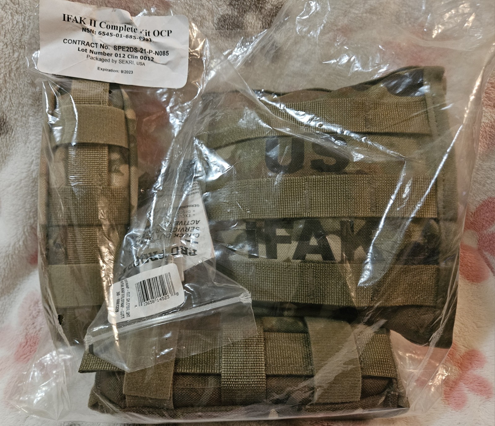 Army USGI OCP IFAK II Complete First Aid Kit Gerber Seatbelt Cutter NEW SEALED