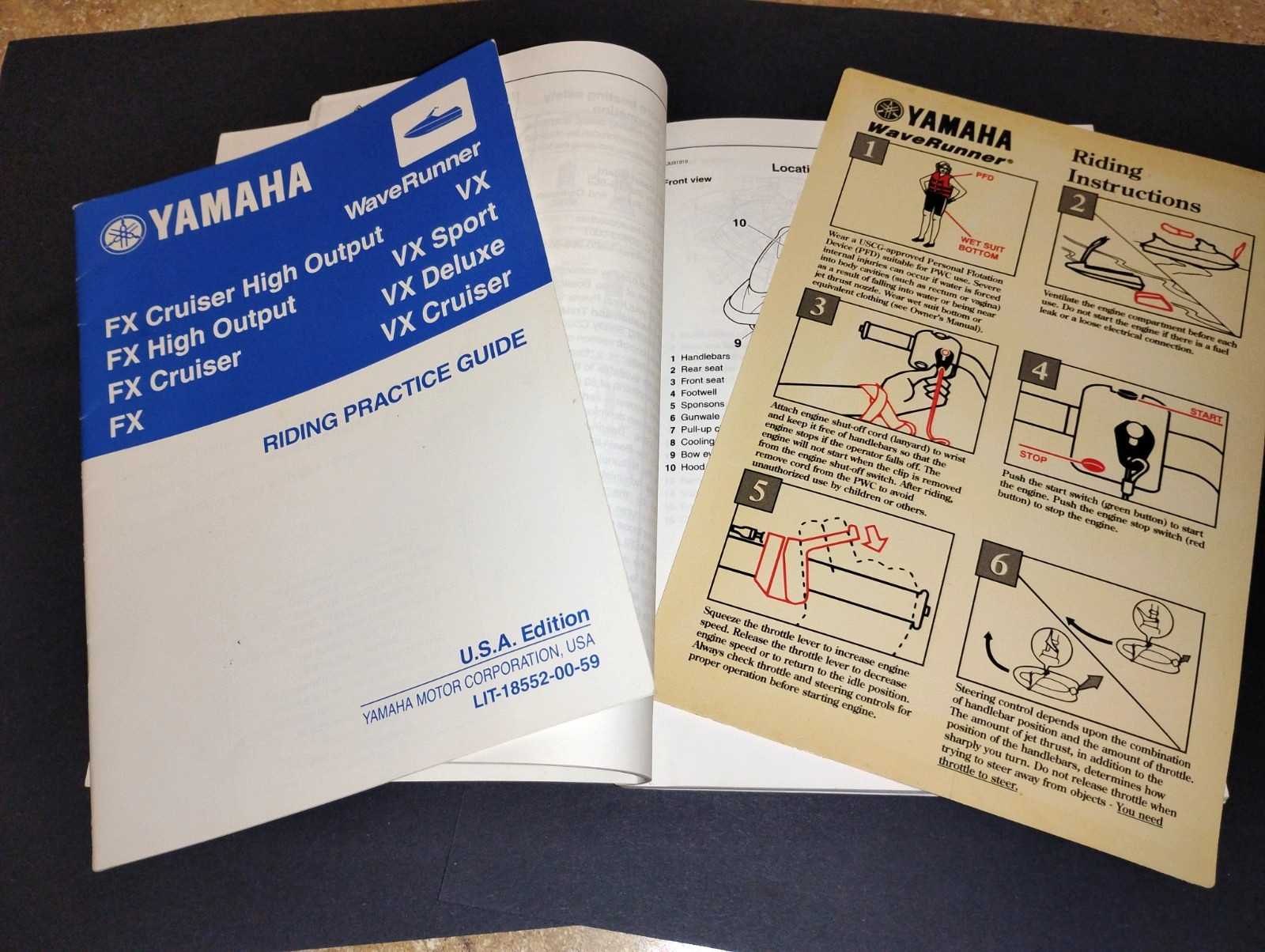 2008 Yamaha Wave runner Owners Manuel W/ Riding Practice Guide & Riding Inst.