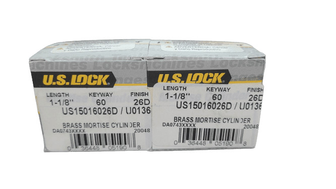 2-PACK US Lock Key-In-Knob Cylinder 59A1 Keyway US153959A1C