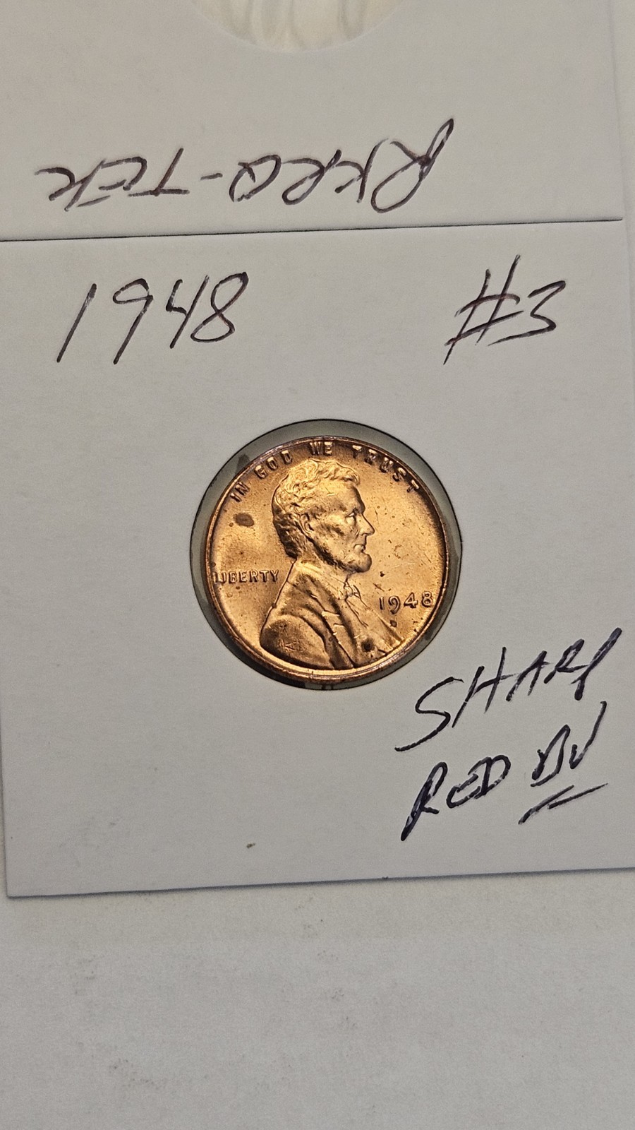 wheat penny 1948 LINCOLN CENT NICE RED BU 1948-P GREAT RED UNC LOT #3