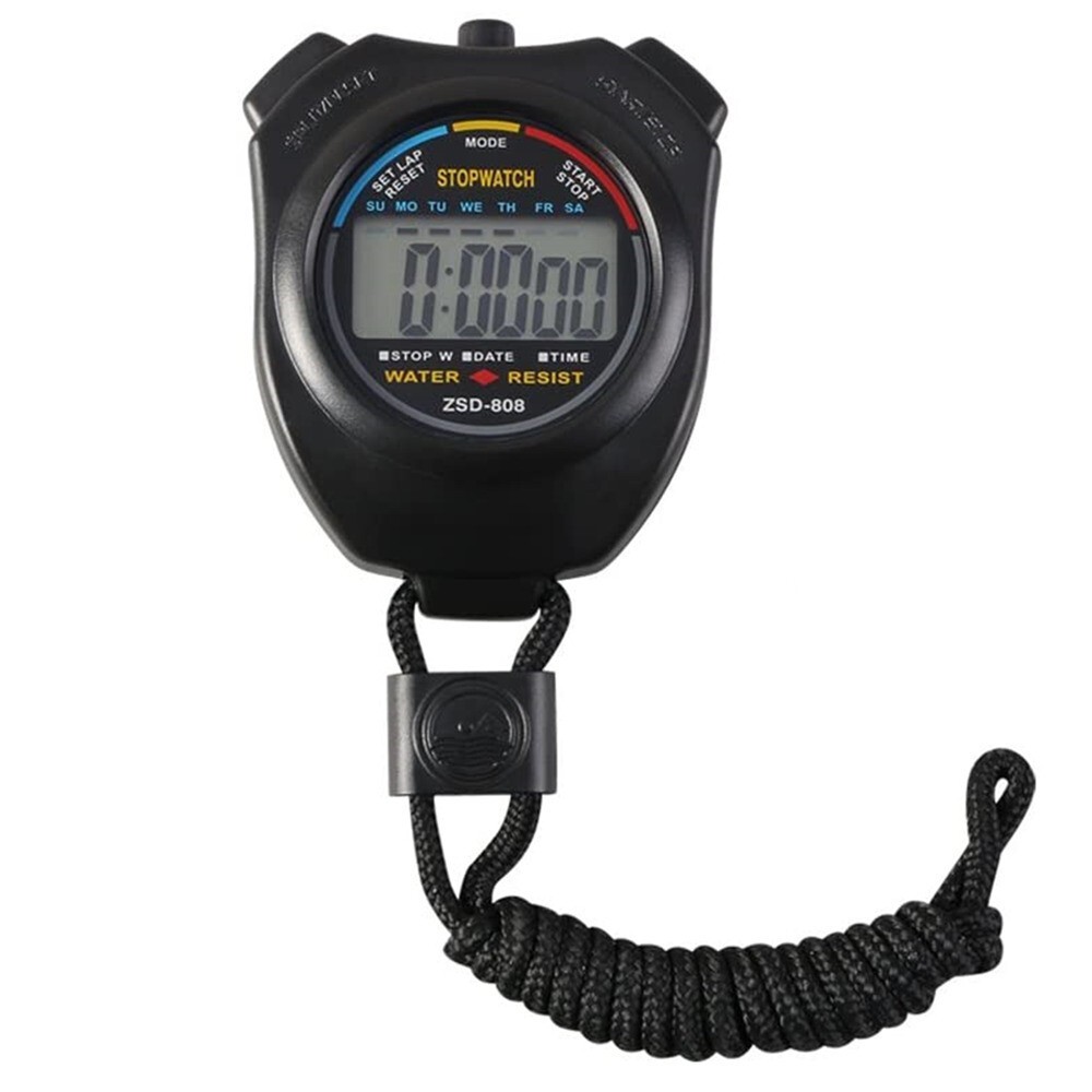 Pack 2x Waterproof Digital Handheld Sports Stopwatch Stop Watch Chronometer NEW