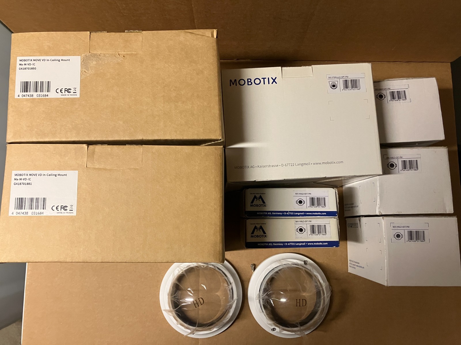 NEW LOT Mobotix Lens, Covers, Dome, In-Wall, In-Ceiling Mount, Brackets, Acc