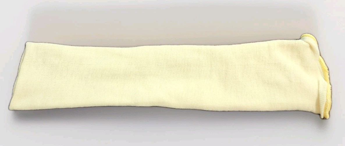 2-Ply Aramid 18" Yellow Arm Sleeve No Thumb Hole Cut Protection/Heat Resistant