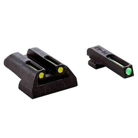 Truglo TG131GT1Y Brite-Site TFO Fiber Optic For Glock Low Fixed Green/Yellow
